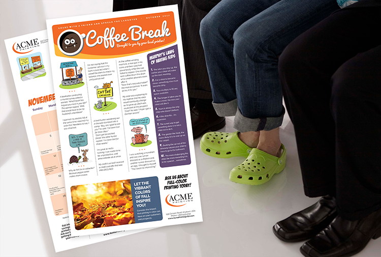 Coffee Break, Direct Mail, Dare to Be Different, Marketing Ideas For Printers